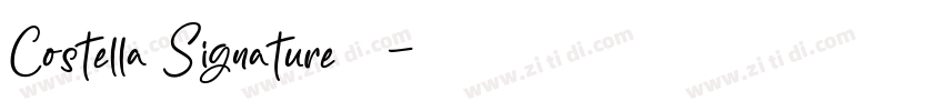 Costella Signature 语字体转换